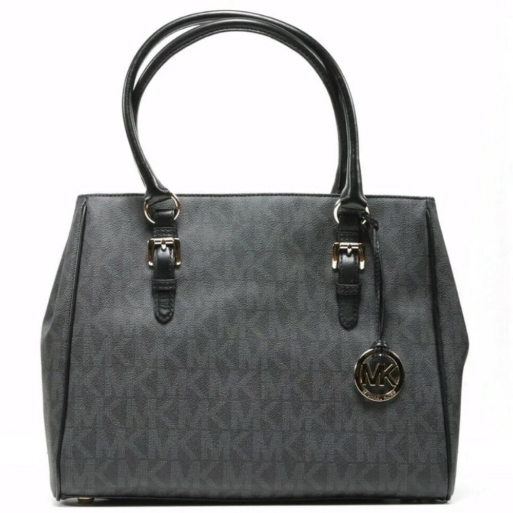 MICHAEL Michael Kors Black/Gray Logo Tote